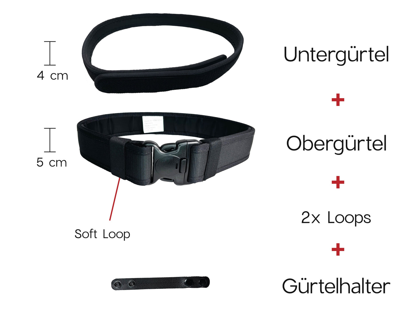 Dienstkoppel / Einsatzgürtel inkl. Untergürtel (XS-XXL) für Rettungsdienst, Polizei, Security