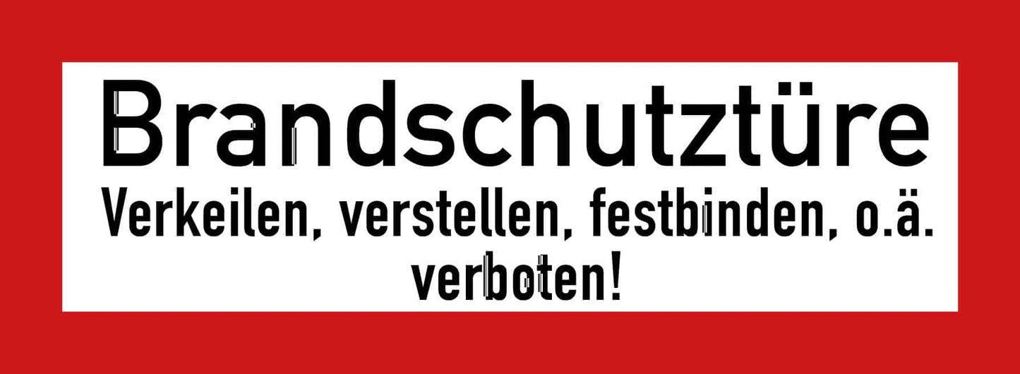 Brandschutztüre – Aufkleber