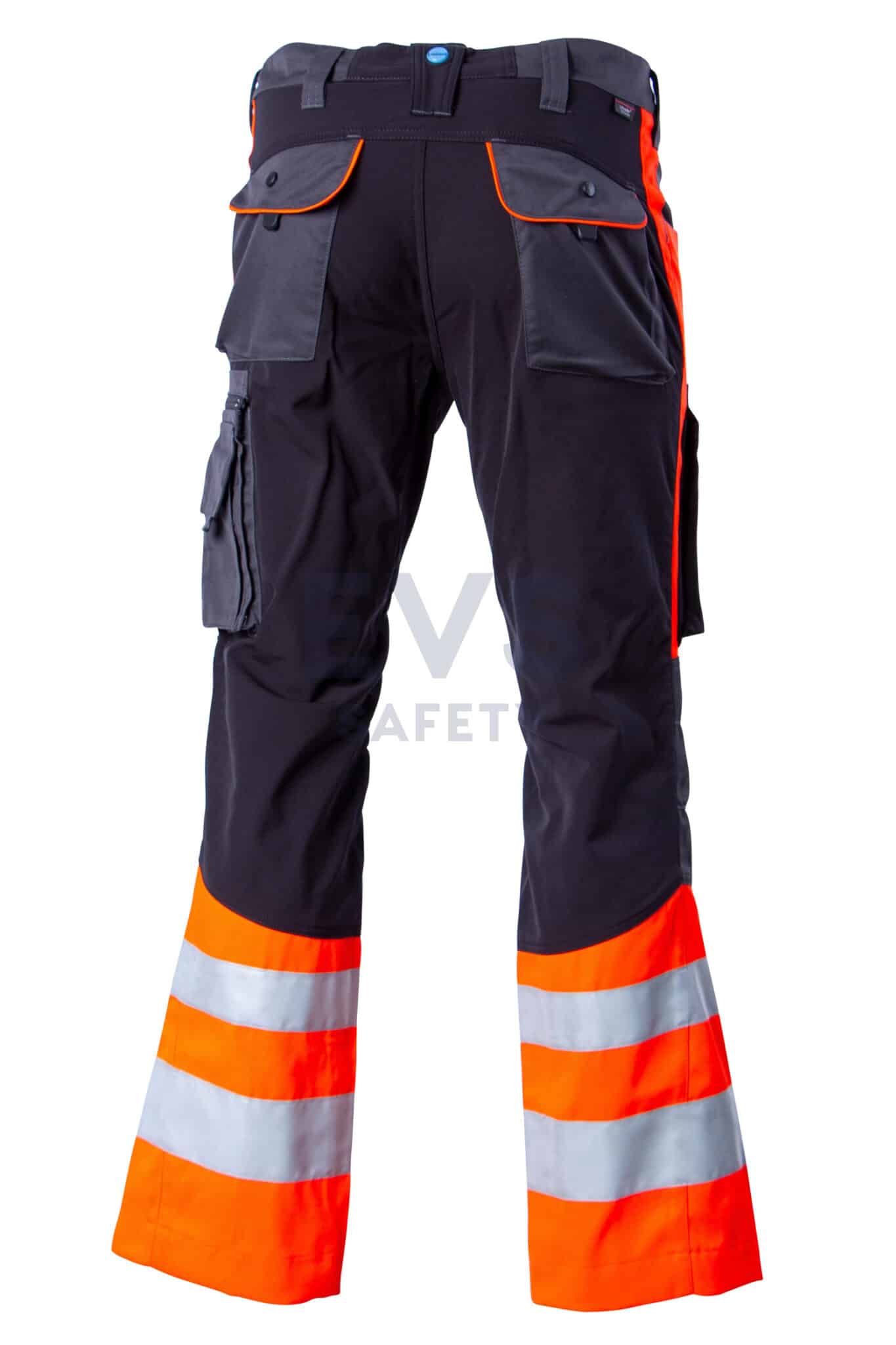 Hüsler Einsatzhose Rettungsdienst, leuchtrot/grau/schwarz, Membrane im Knie