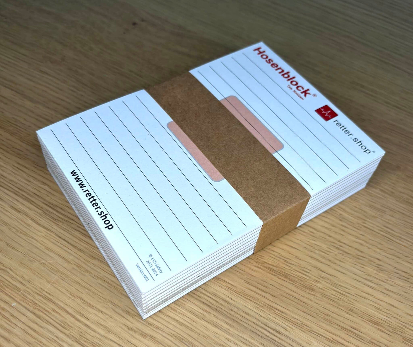 Hosenblock für den Rettungsdienst, Typ Notizen; Paket mit 10 Blöcken, Block DIN A6