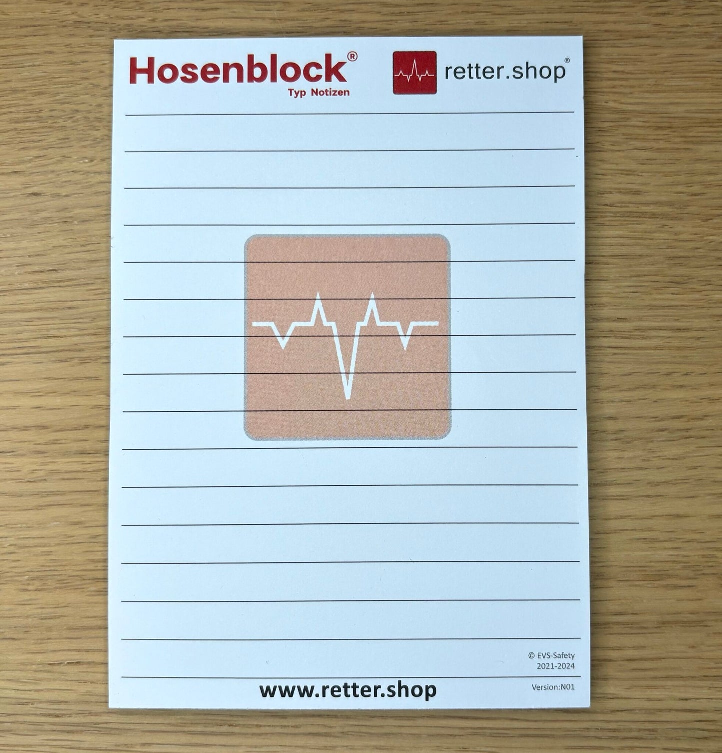 Hosenblock für den Rettungsdienst, Typ Notizen; Paket mit 10 Blöcken, Block DIN A6