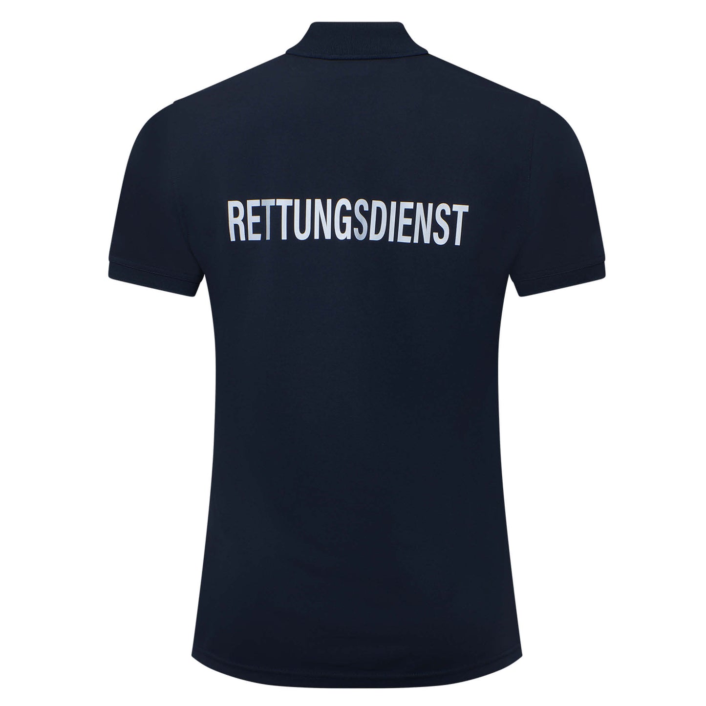 Premium Polo-Shirt Rettungsdienst navy, Relex-Flock - waschbar bis 60°C