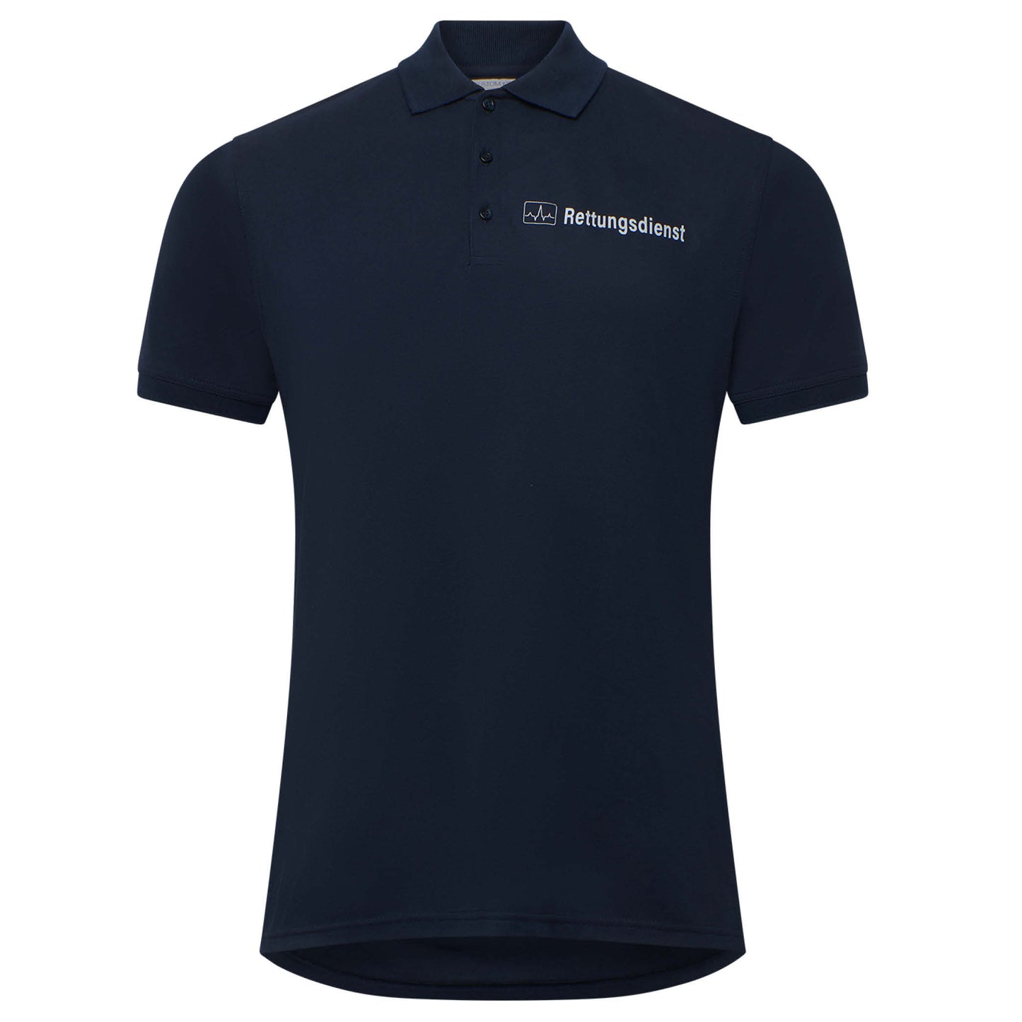 Premium Polo-Shirt Rettungsdienst navy, Relex-Flock - waschbar bis 60°C