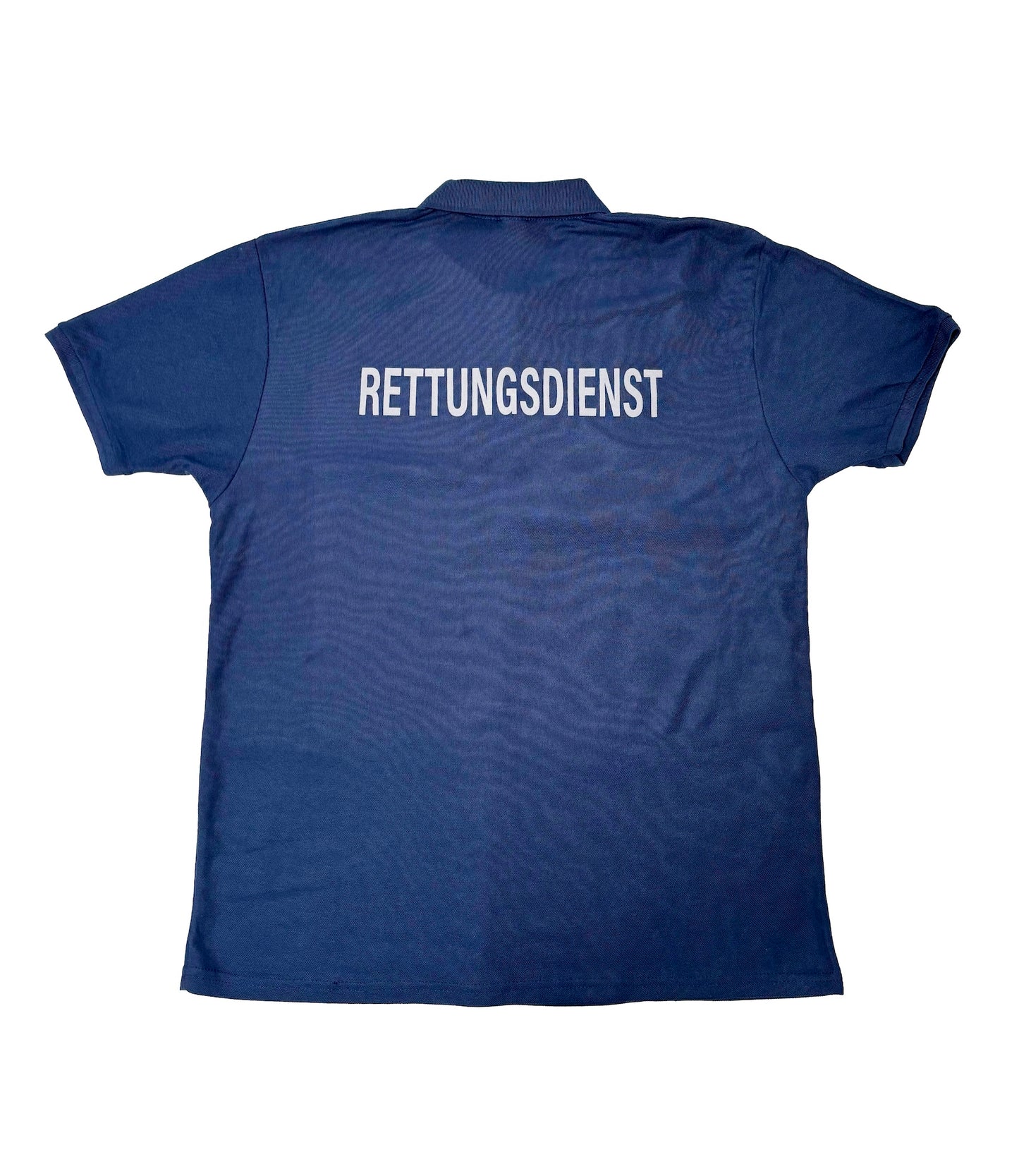 Polo-Shirt Rettungsdienst blau, Flock hinten und vorne