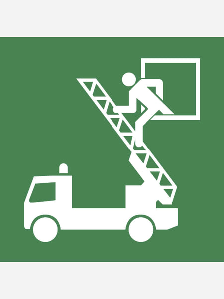 Rettungsausstieg (mit DLK) – Aufkleber