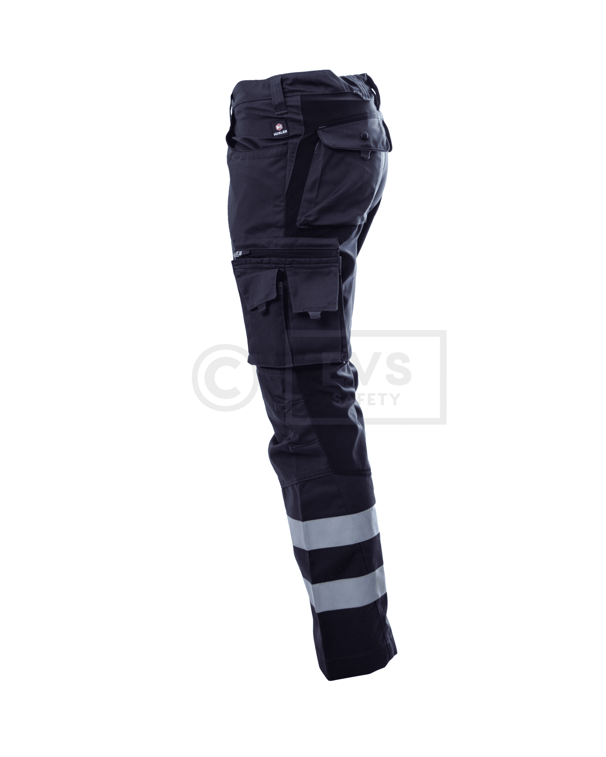 Hüsler Einsatzhose Ready, grau/schwarz, Membrane im Knie