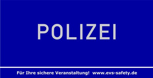 Banner “POLIZEI” für Bauzäune