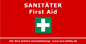 Banner “Sanitäter” für Bauzäune (Erste Hilfe, First Aid)