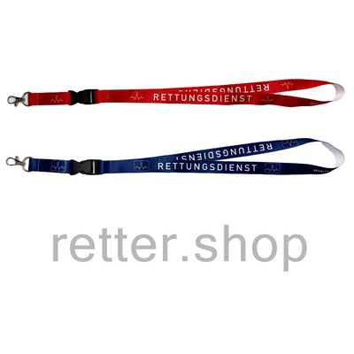 Schlüsselband RETTUNGSDIENST, Lanyard mit abnehmbarem Schlüsselteil