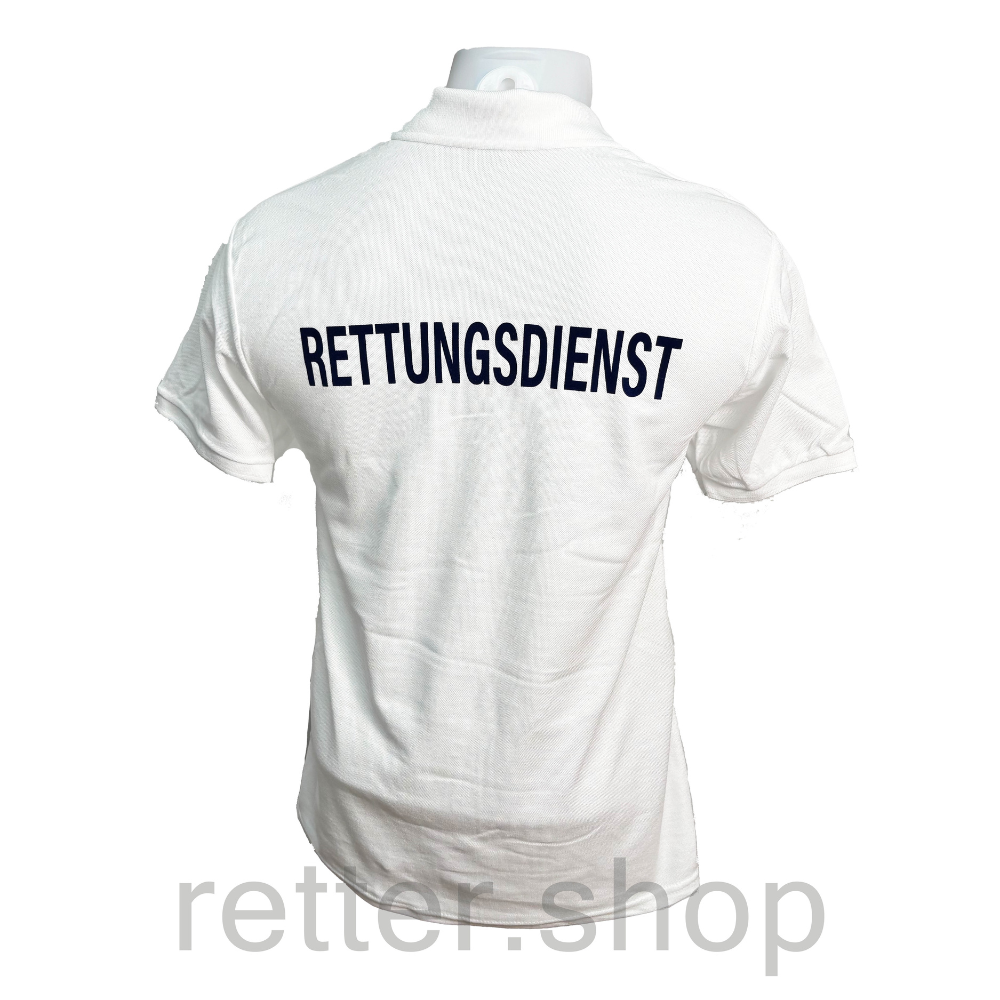 Polo-Shirt Rettungsdienst weiß