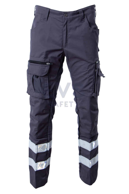 Hüsler Einsatzhose Ready, komplett grau, Membrane im Knie - Ansicht 2