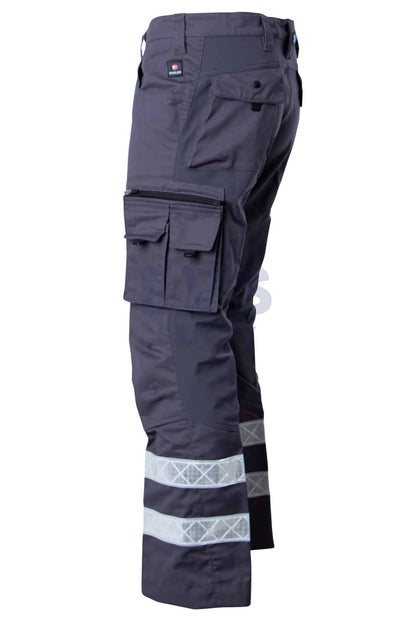 Hüsler Einsatzhose Ready, komplett grau, Membrane im Knie
