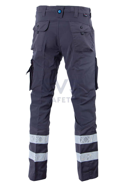Hüsler Einsatzhose Ready, komplett grau, Membrane im Knie