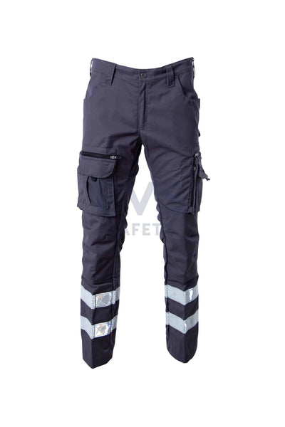 Hüsler Einsatzhose Ready, komplett grau, Membrane im Knie