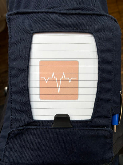 Hosenblock für den Rettungsdienst, Typ Notizen; Paket mit 10 Blöcken, Block DIN A6