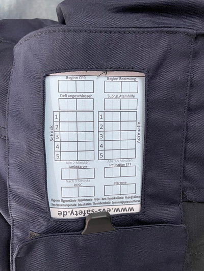 Hosenblock für den Rettungsdienst, Typ CPR; Paket mit 10 Blöcken, mit CPR-Zeitstempeln, Block DIN A6