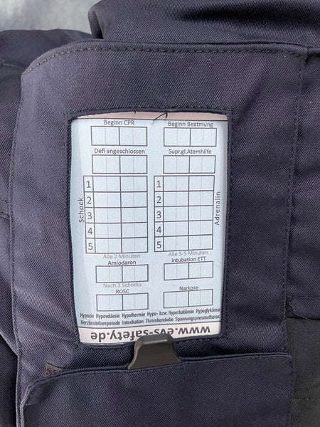 Hosenblock für den Rettungsdienst, Typ CPR; Paket mit 10 Blöcken, mit CPR-Zeitstempeln, Block DIN A6