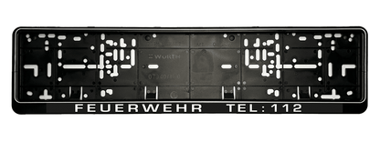 Kennzeichenhalter “FEUERWEHR TEL: 112”