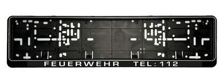 Kennzeichenhalter “FEUERWEHR TEL: 112” - Ansicht 2