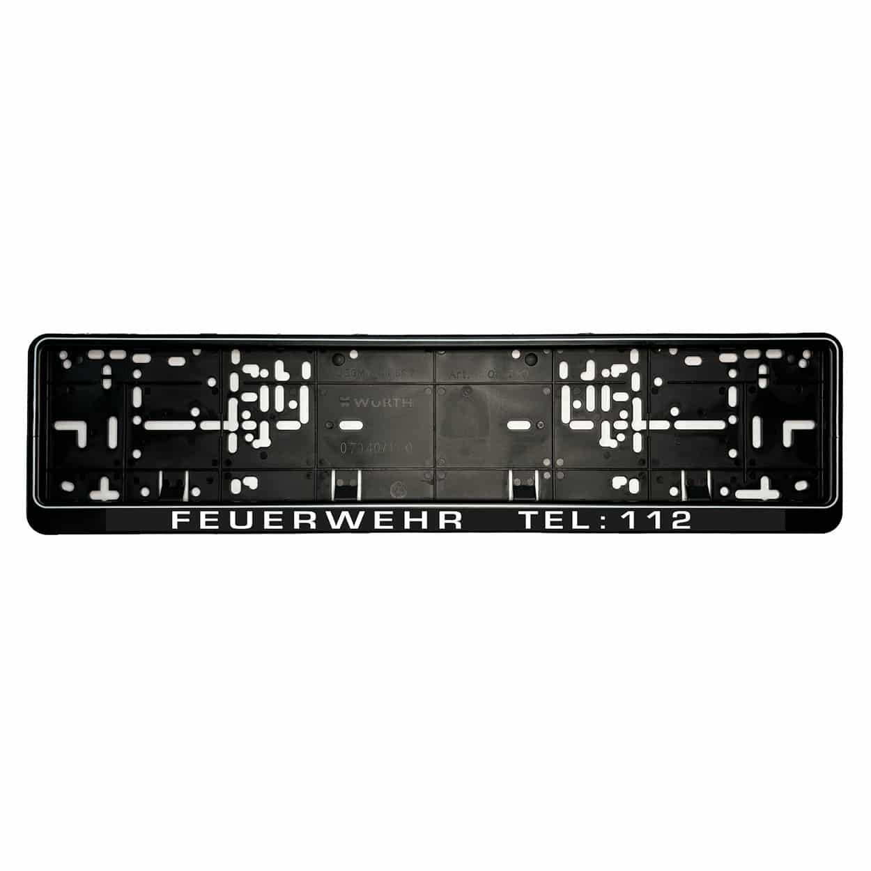 Kennzeichenhalter “FEUERWEHR TEL: 112”