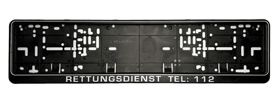 Kennzeichenhalter “RETTUNGSDIENST TEL: 112”