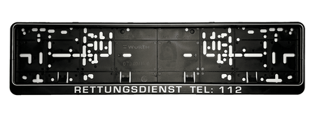 Kennzeichenhalter “RETTUNGSDIENST TEL: 112” - Ansicht 2