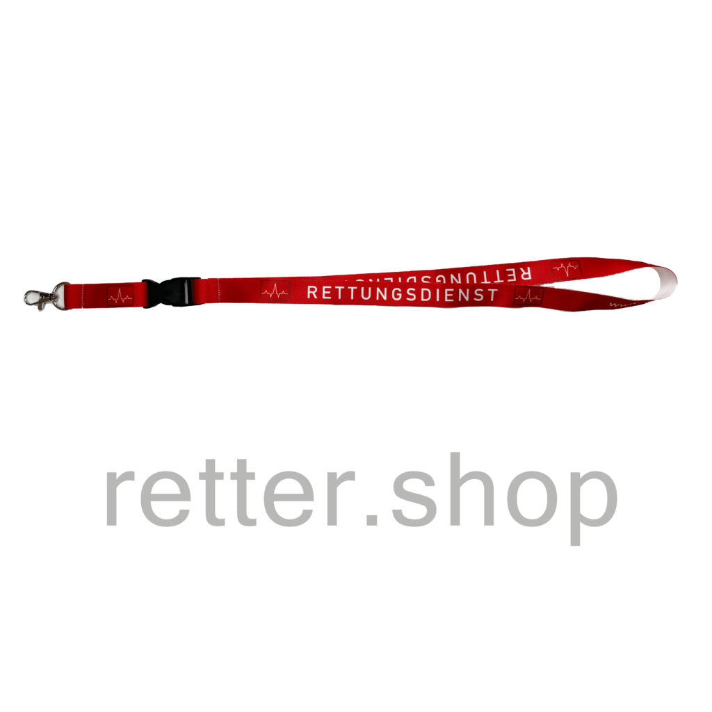Schlüsselband RETTUNGSDIENST, Lanyard mit abnehmbarem Schlüsselteil