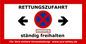 Banner “Rettungszufahrt” für Bauzäune