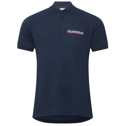 Premium Polo-Shirt Feuerwehr navy, Relex-Flock - waschbar bis 60°C