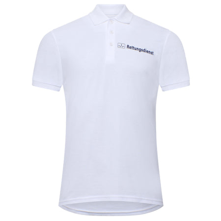 Polo-Shirt Rettungsdienst weiß - Ansicht 2