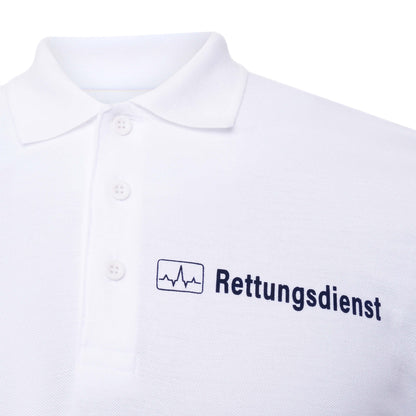 Polo-Shirt Rettungsdienst weiß