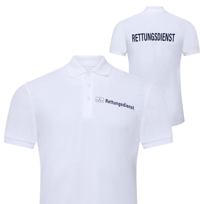 Polo-Shirt Rettungsdienst weiß