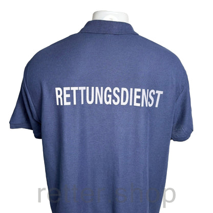 Polo-Shirt Rettungsdienst blau