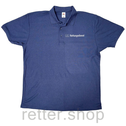 Polo-Shirt Rettungsdienst blau