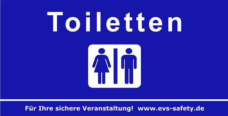 Banner “Toiletten” für Bauzäune (WC)