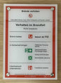 Schild Acryl "Verhalten im Brandfall" - Brandschutzordnung Teil A