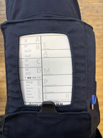 Hosenblock für den Rettungsdienst, Typ A; Paket mit 10 Blöcken, mit ABCDE-Schema, Block DIN A6