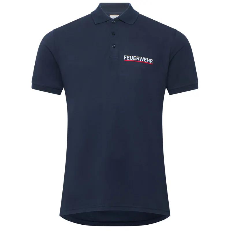 Premium Polo-Shirt Feuerwehr navy, Reflex-Flock - waschbar bis 60°C