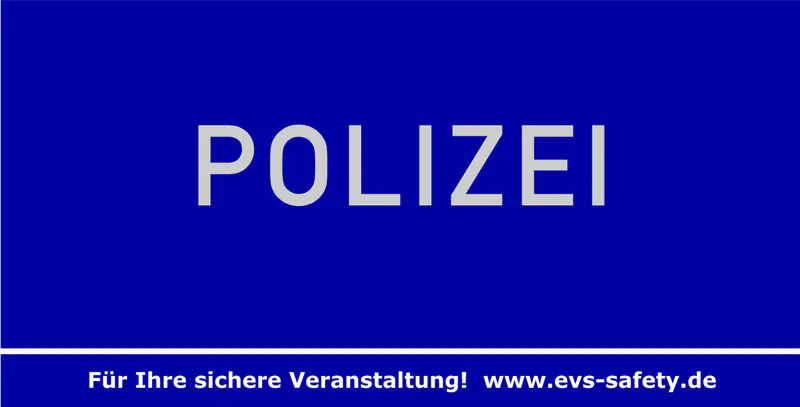 Banner “POLIZEI” für Bauzäune
