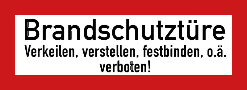 Brandschutztüre – Aufkleber