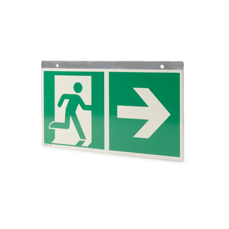 Geflogenes Schild Notausgang (Deckenhänger)