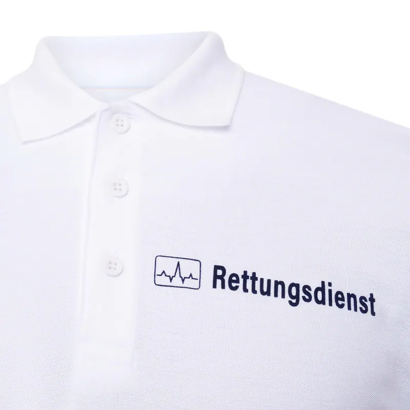 Polo-Shirt Rettungsdienst weiß