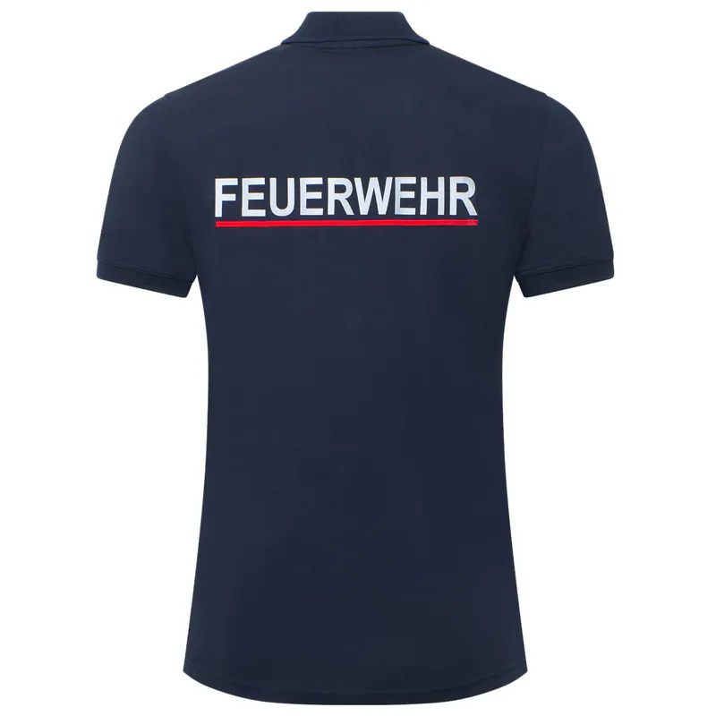 Premium Polo-Shirt Feuerwehr navy, Reflex-Flock - waschbar bis 60°C
